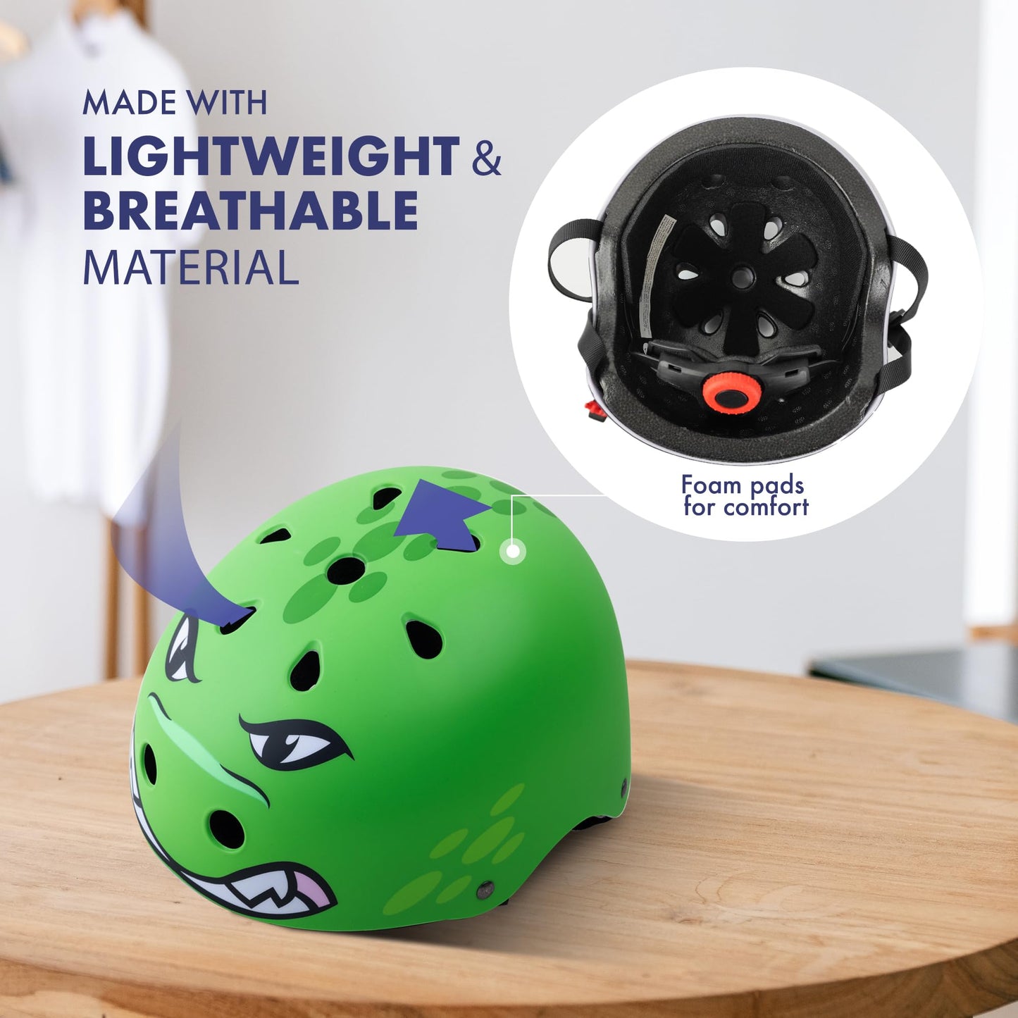 KAYMAN Kids Bike Helmet age 3 to 12, Adjustable Safety Gear for Boys and Girls, Suited to Scooter, Cycling, Skateboard & Roller Skating - Protection for Boys & Girls