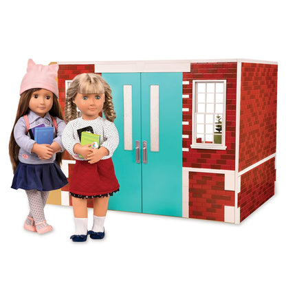 "Our Generation Awesome Academy fully-stocked schoolroom playset for 18-inch dolls, Includes a variety of realistic doll classroom accessories for Ages 3+"