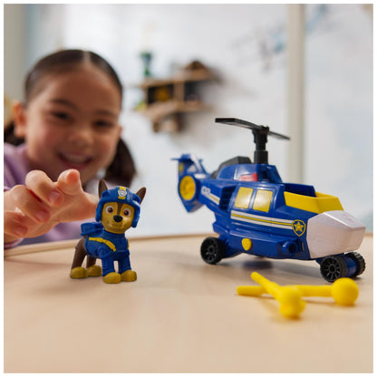 Paw Patrol: Air Rescue Chase Action Figure & Hero Helicopter Toy with Projectile Launcher & 2 Projectiles, Kids’ Toys for Boys & Girls Aged 3+