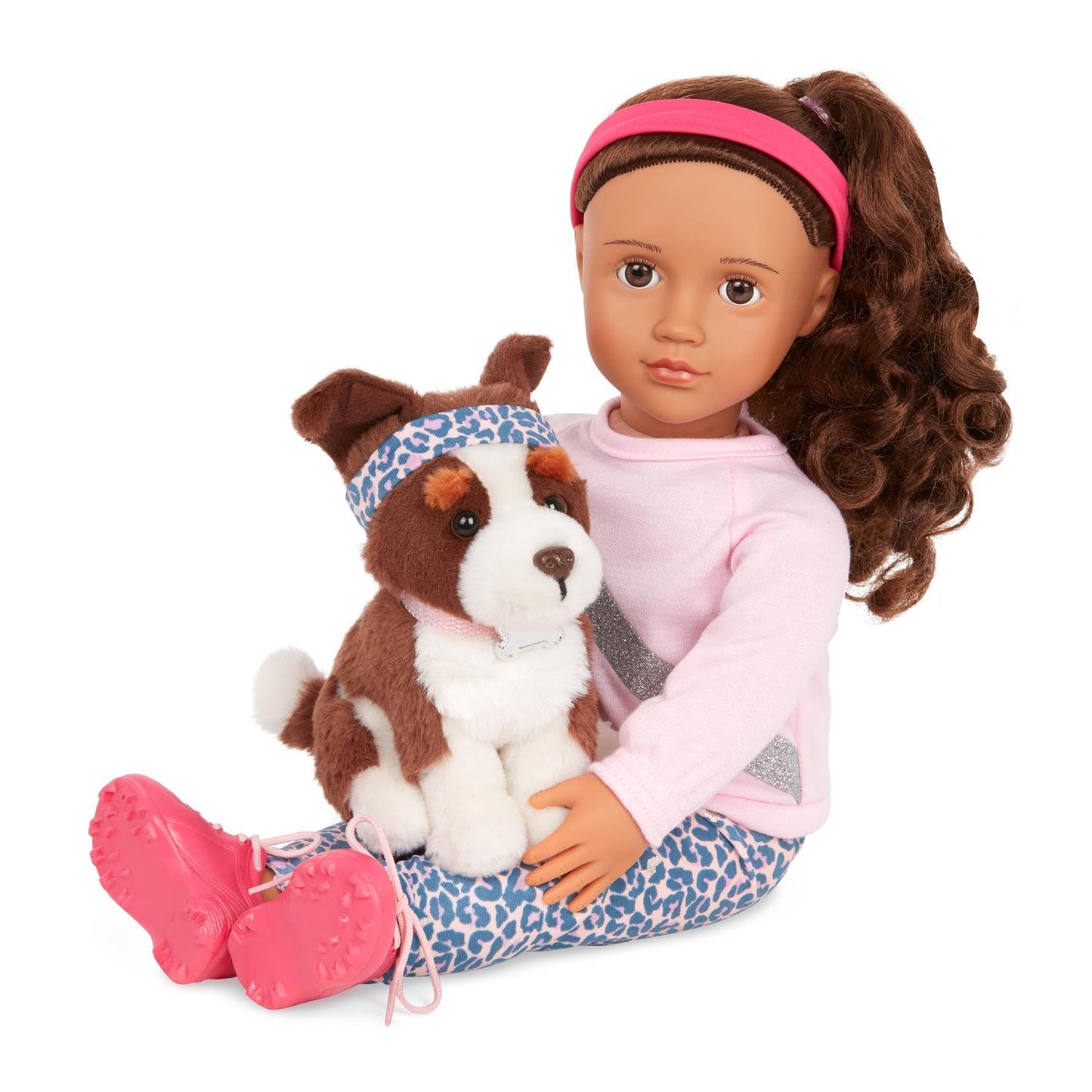 Our Generation Natalia doll with pet training set, featuring agility equipment and accessories for imaginative play.