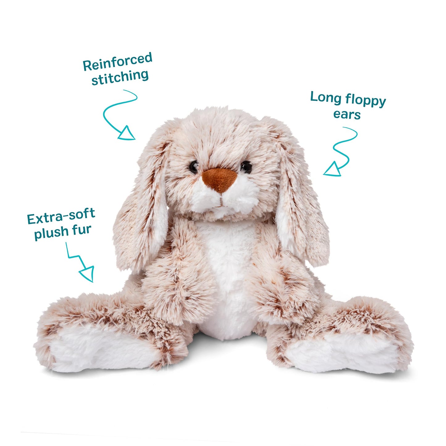 Melissa & Doug Burrow Bunny Rabbit | Plush Toys for Toddlers, Stuffed Animal for Kids, Soft & Fluffy | Age 3+