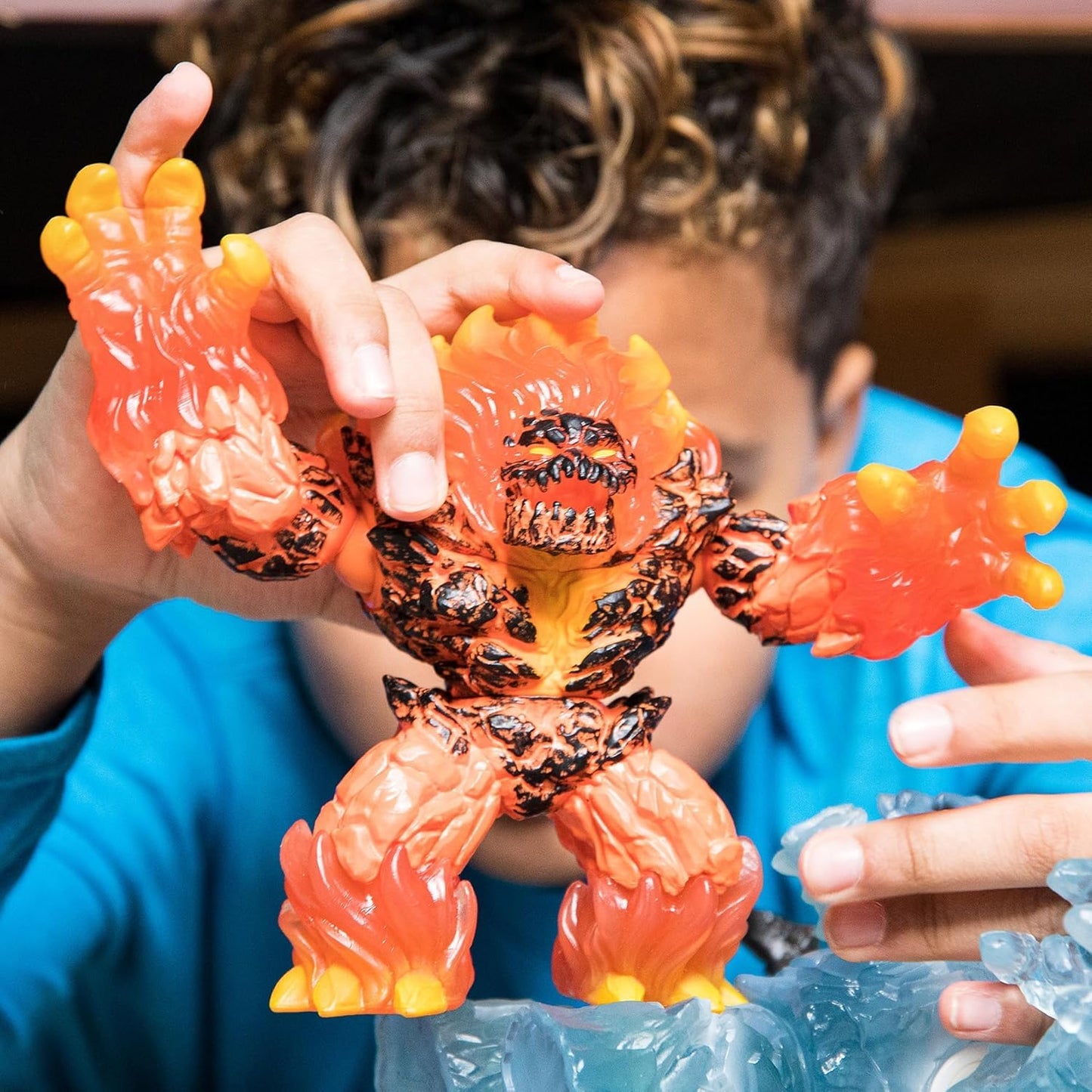SCHLEICH Eldrador Creatures - 7" Lava Smasher Monster - Fun Movable Magma Monster Action Figure for Boys and Girls - Fantasy Fire Beast Figurine - Durable Elemental Creature - Toys for Kids Ages 7+