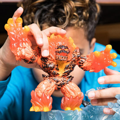 SCHLEICH Eldrador Creatures - 7" Lava Smasher Monster - Fun Movable Magma Monster Action Figure for Boys and Girls - Fantasy Fire Beast Figurine - Durable Elemental Creature - Toys for Kids Ages 7+