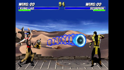 Atari Mortal Kombat: Legacy Kollection Switch 2 game case with artwork and game disc visible.