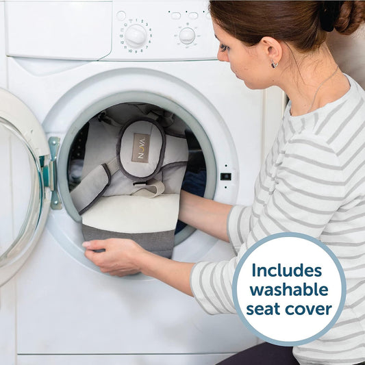 Adjustable Height Baby Swings for Infants to Toddler-Electric Bluetooth Infant Swing with Remote Control, Rocker with 5 Speeds, 5-Point Harness,3 Seat Positions,12 Preset Lullabies (Beige)