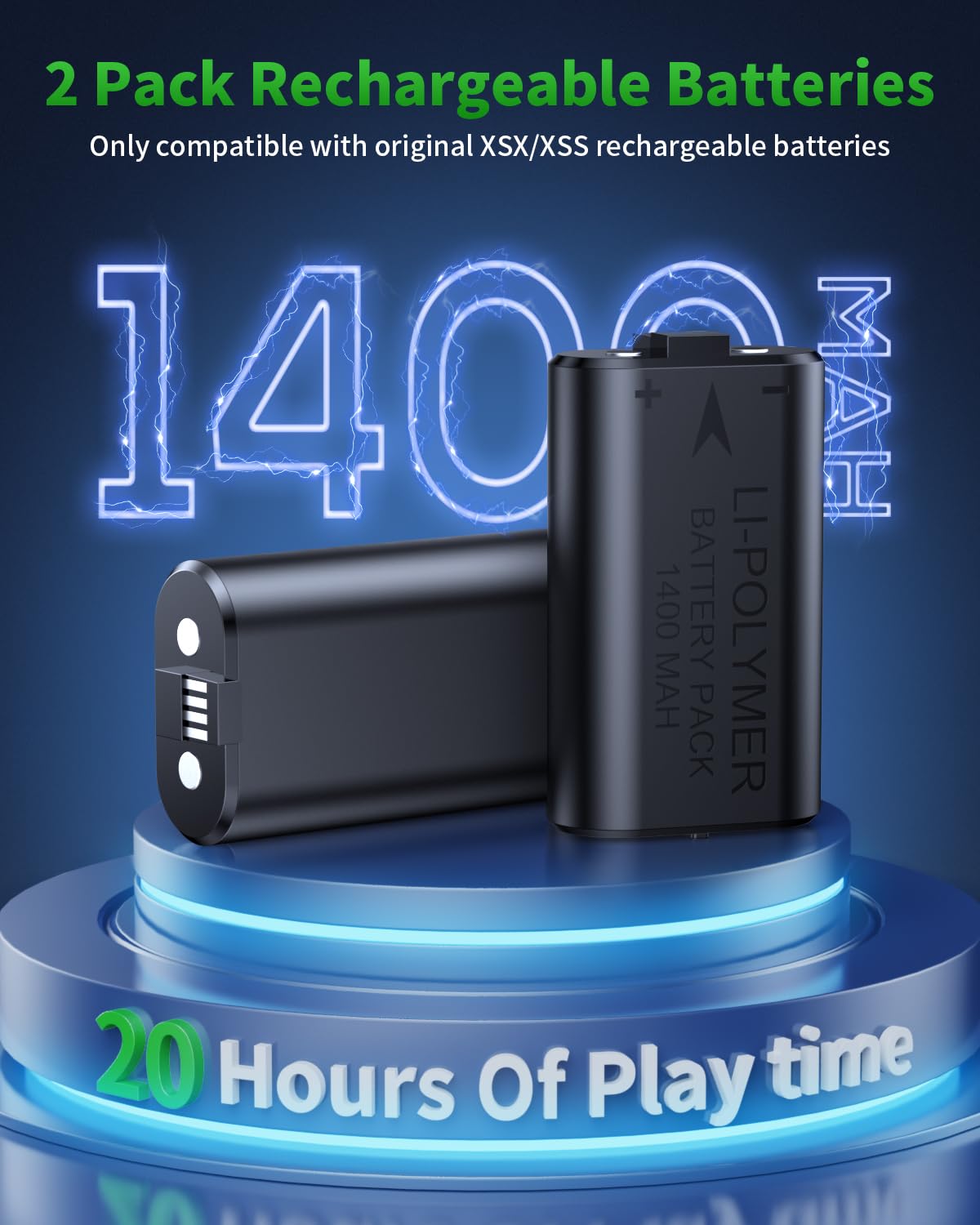 Gorixer AI cooling fan with charging stand for Xbox Series X, wireless dual charger, rechargeable batteries, and disc game storage.