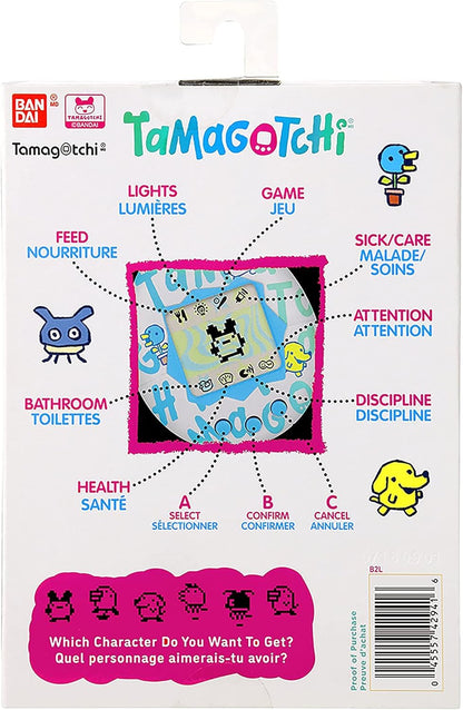 TAMAGOTCHI Bandai Original Pink Glitter Shell Original Cyber Pet 90s Adults And Kids Toy With Chain | Retro Virtual Pets Are Great Boys And Girls Toys Or Gifts For Ages 8+