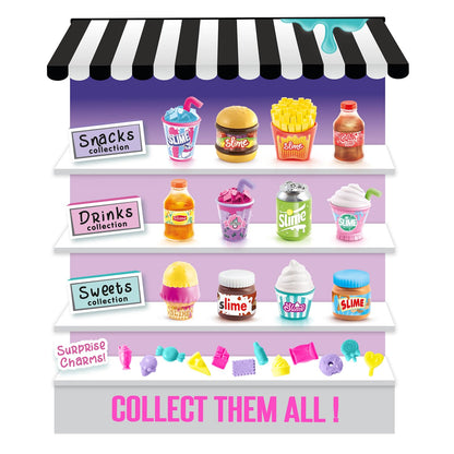 Colorful mini market case with Canal Toys So Slime DIY slime, featuring collectible shakers and a fun, mess-free slime for kids.
