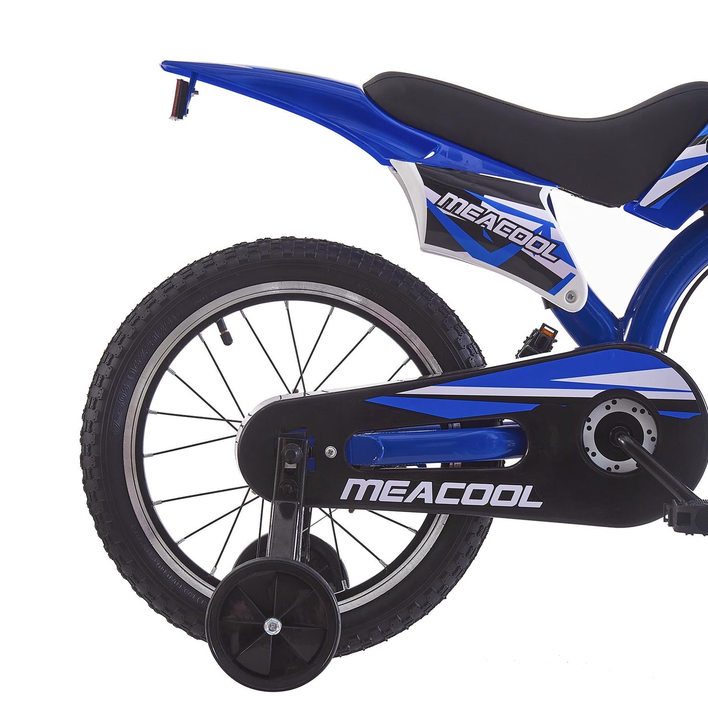 BSTSEL 16"/18"/20" Kids Bike Boys Motocross Bike Dazzling Motorcycle Bike Simulated Motorbike Sound Boys Bicycle Gift with Removable Stabilisers Wheels for Ages 4-12 Years Old (Blue, 16 inch Wheels)
