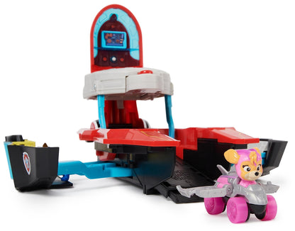 PAW PATROL: The Mighty Movie Film, Pup Squad Mini Marine Headquarters Playset with Skye Toy Car and Chase Toy Figure, Toy Suitable for Children from 3 Years