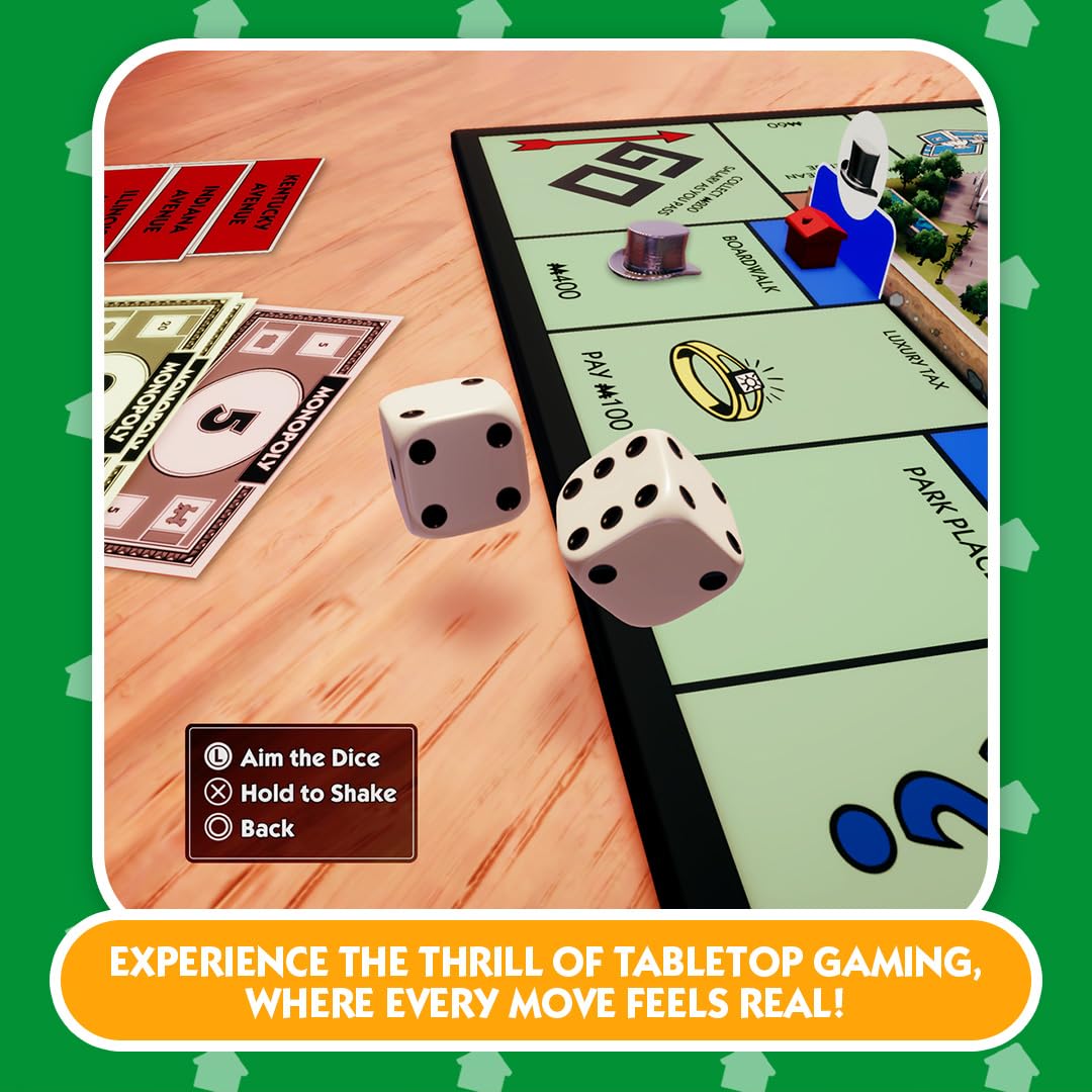 Nintendo Switch game cartridge for Monopoly 2024 by Ubisoft, featuring colorful Monopoly board and game pieces on the cover.
