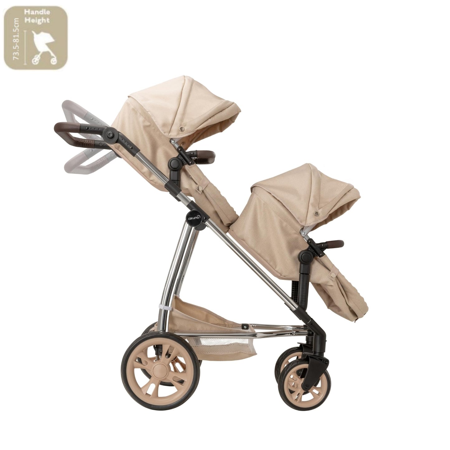 Premium Celuna Total Twin Pushchair | Pram, Stroller, Pushchair System With 9 Play Patterns | Double Dolls Pram Matching Changing Bag, Adjustable Height Handle And Multiple Seating Options | 3+