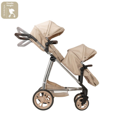 Premium Celuna Total Twin Pushchair | Pram, Stroller, Pushchair System With 9 Play Patterns | Double Dolls Pram Matching Changing Bag, Adjustable Height Handle And Multiple Seating Options | 3+