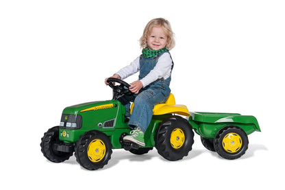 rolly toys | rollyKid John Deere Tractor with Trailer | 012190, Green