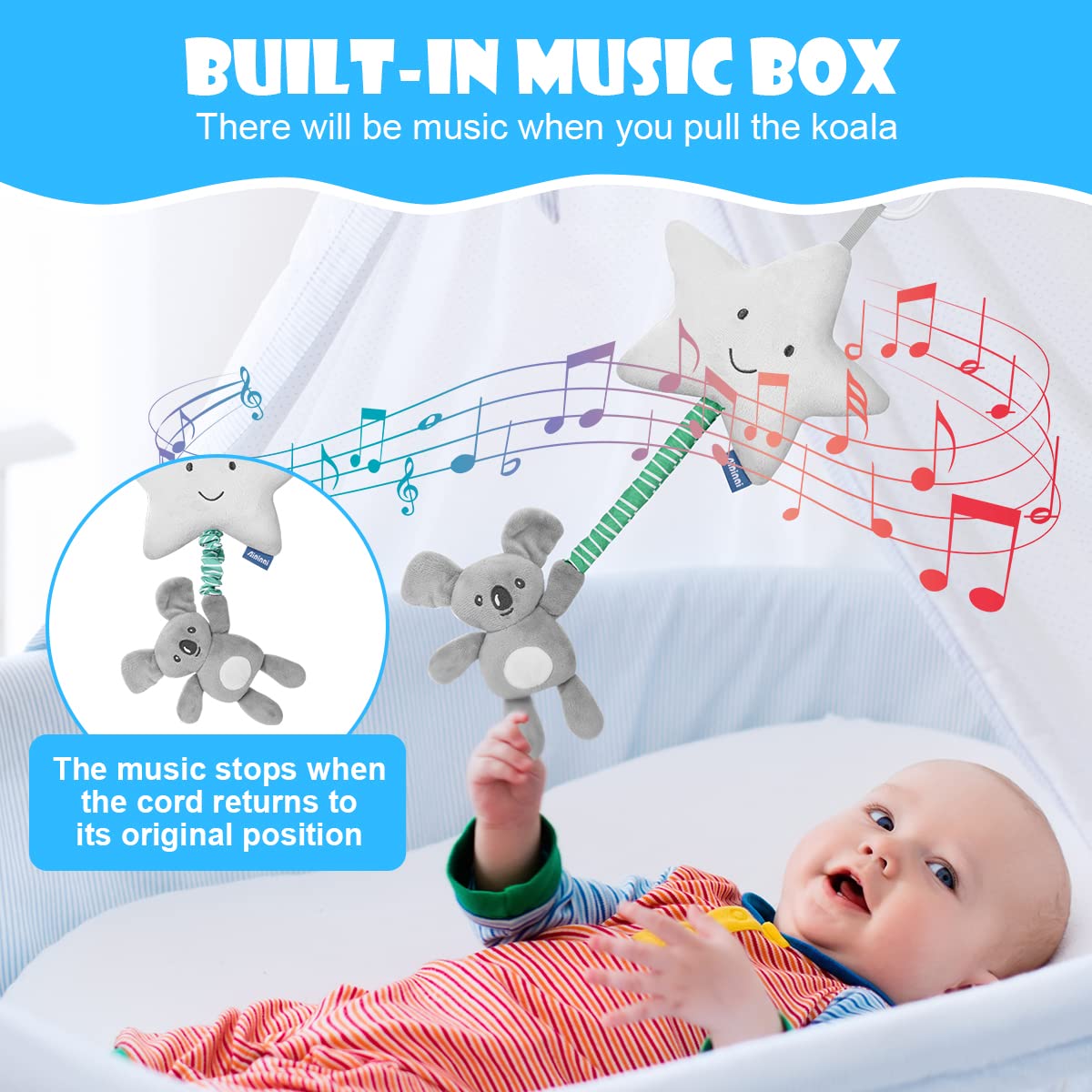 Vicloon baby pram toys set featuring plush soft toys with musical elements, designed for pushchair activity and entertainment.