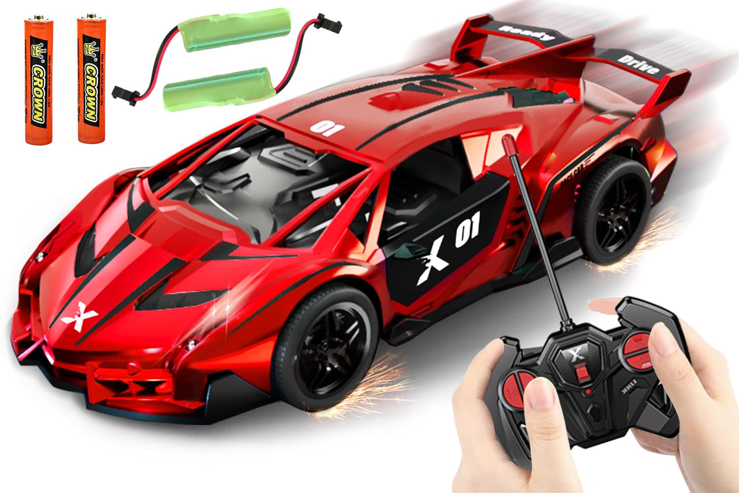 HATFRYF RC Drift Car, Cool Electric Remote Control Car, 1:22 Remote Control, Kids Toy Vehicle, Model Toy for Boys - Driftable, Gifts for Kids Boys