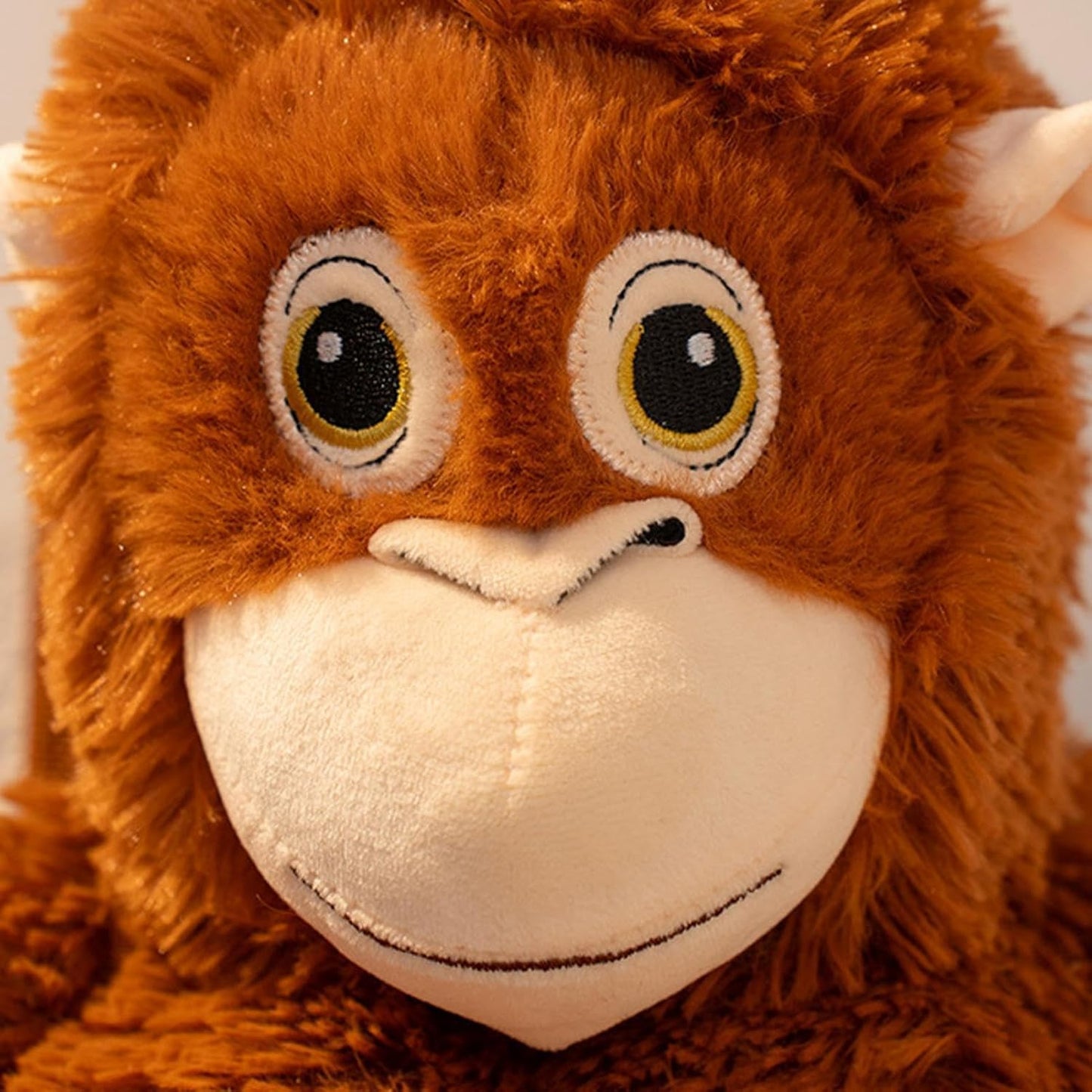wuayi 66cm Large Orangutan Soft Toy, Cute Monkey Curtains Plush - Stuffed Monkey, Realistic Soft Cuddly Long Arm Monkey Toy for Home Room Bed Pillow Cushion Curtains Photo Prop Decor (1PCS)