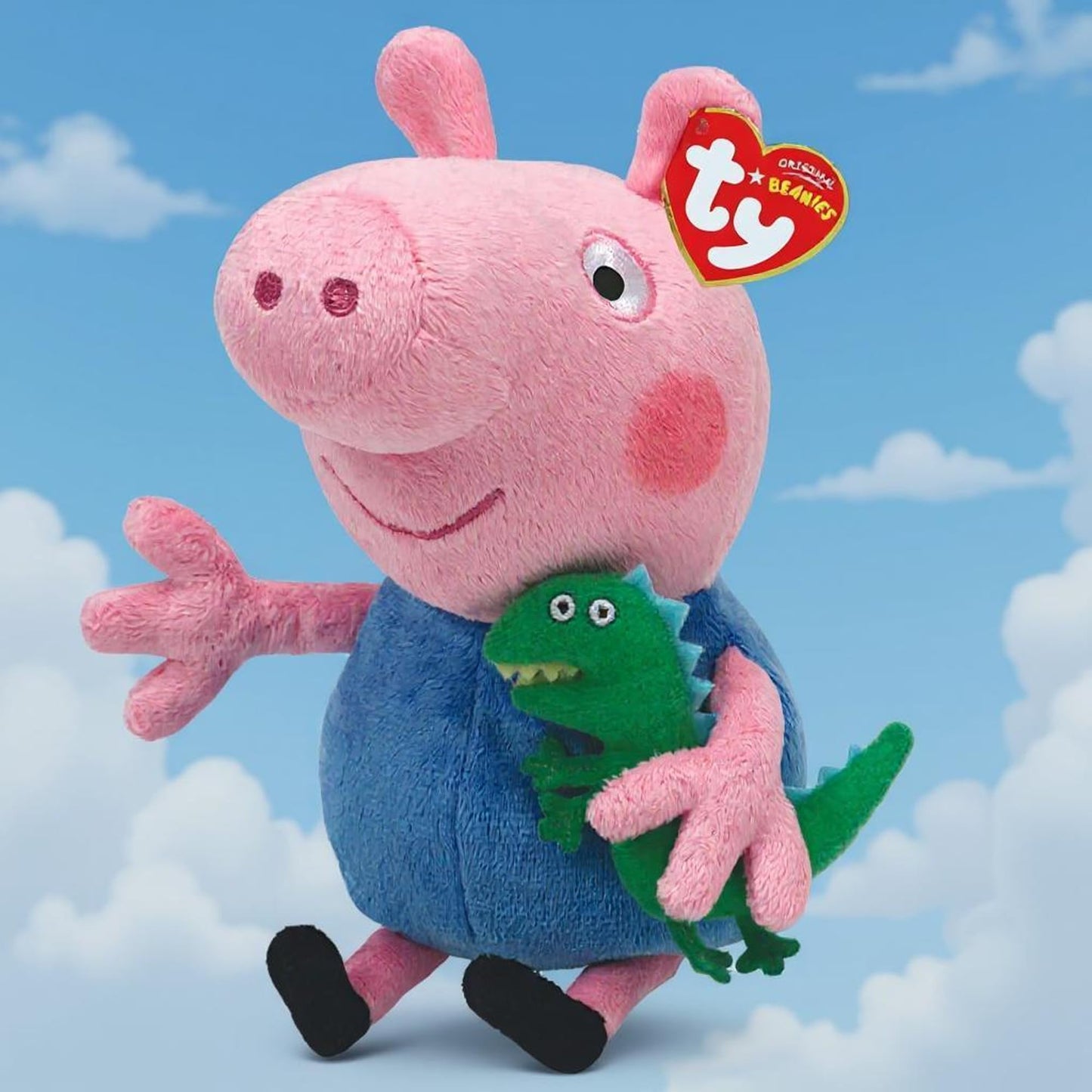 TY Peppa Pig Beanies 6-Piece Set - Peppa, George, Rebecca, Freddy, Candy and Emily - Soft Plush Toy for Kids - Collectible Stuffed Animal Plushies - Cuddly Soft Toys for Children