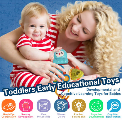 iFunLong Baby Montessori Toys for 1 2 3 Years Sensory Toy, Activity Cube Sensory Toys for Toddlers Travelling, Motor Skills Busy Cube Toy for 6 12 18 Months Infant Birthday Gifts