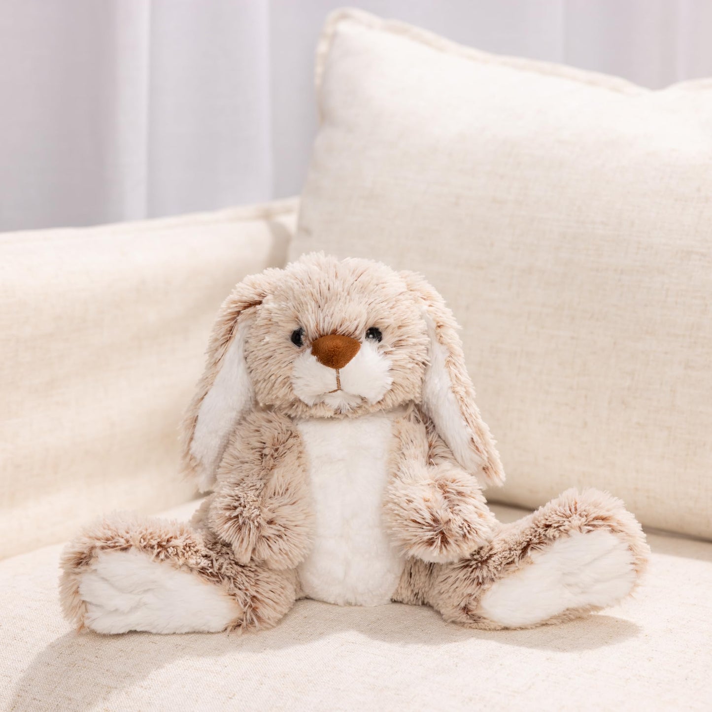 Melissa & Doug Burrow Bunny Rabbit | Plush Toys for Toddlers, Stuffed Animal for Kids, Soft & Fluffy | Age 3+