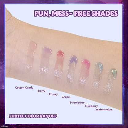 Disney Frozen 7-piece lip gloss set by Townley Girl, featuring colorful glosses in fun packaging for girls' makeup play.
