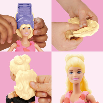 Play-Doh Barbie Designer Fashion Show Playset with colorful molds and accessories for creative fashion design play.