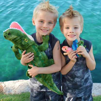 MorisMos Big Alligator Teddy Stuffed Animals, 60cm Green Mommy Fluffy Crocodile with Baby Inside, Giant Cuddly Plush Toys for Boy Large Soft Alligator for Kids Birthday Valentines Deco