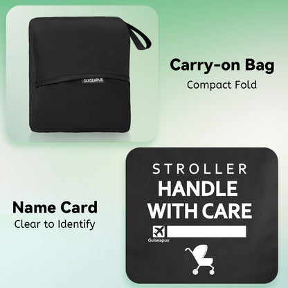 Guiseapue stroller bag for airplane travel, large capacity pram transport bag with durable material for Uppababy, Bugaboo, Cybex, Joie.