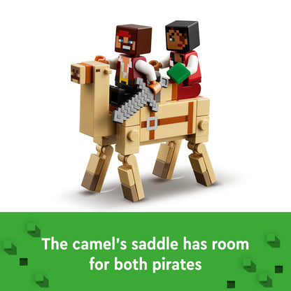 LEGO Minecraft The Pirate Ship Voyage - Boat Toy with 2 Pirates & 2 Animal Figures, plus Accessories incl. a Sword & Map - Gamer Gift for 8+ Year Old Boys and Girls 21259