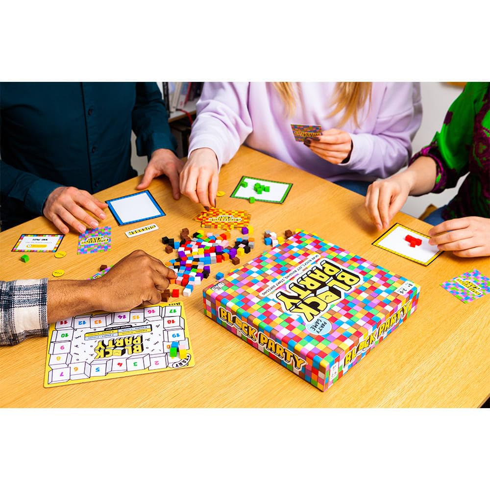 Block Party: Colourful Block Building Family Board Game for Kids Aged 8+, Adults, Teens | Perfect Christmas Game