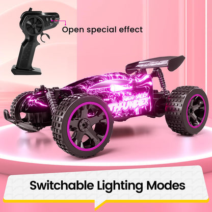 Tecnock RC Car Remote Control Car for Kids, 1:18 High Speed 20 KM/H 2WD RC Buggy, 2.4GHz Off Road Racing with Rechargeable Batteries, Toys Gift for Boys and Girls