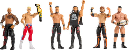 Mattel WWE Main Event Showdown Action Figures 2-Pack with Accessory, Series #24 Cody Rhodes vs Solo Sikoa Collectible Set, 6-inch, JHJ54