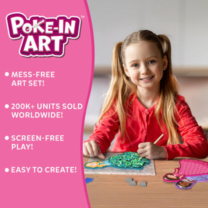 Skillmatics Poke-in Art - Magical Princesses, Mess-Free Fun for Kids, DIY Sewing Craft Kits, Creative Activity, Easter Gifts for Girls & Boys Ages 4, 5, 6, 7, 8, 9