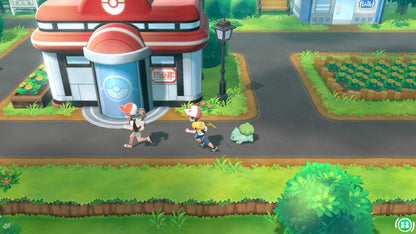 Nintendo Pokémon Let’s Go, Pikachu! Nintendo Switch game box featuring Pikachu character and colorful game artwork.