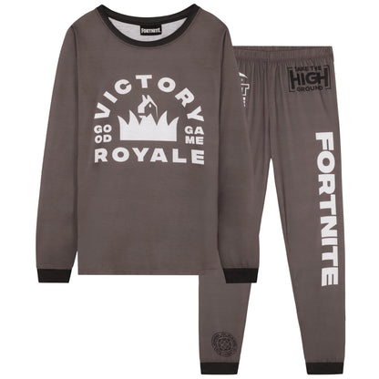 Get Trend Fortnite Boys Pyjamas Set, Long PJs for Kids & Teenagers, Cosy Loungewear Soft Nightwear, Gamer Gifts for Boys (15-16 Years, Brown Fortnite)