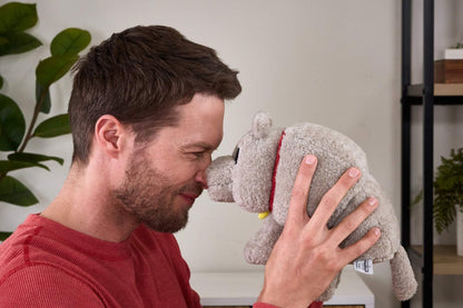 Mattel Minecraft Dennis the Wolf Plush Toy with Feeding Action & Sound, Food Mode Stuffed Animal Inspired by A Minecraft Movie, JDW26