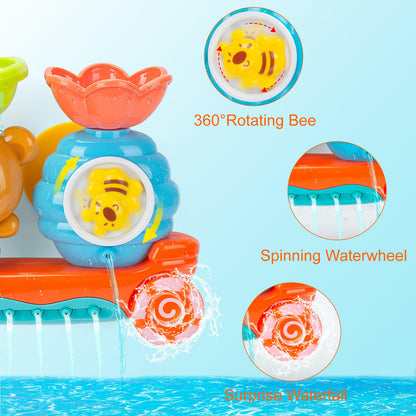 RILSO bath toys for toddlers, colorful sensory water toys for babies, perfect for playtime in the bath.