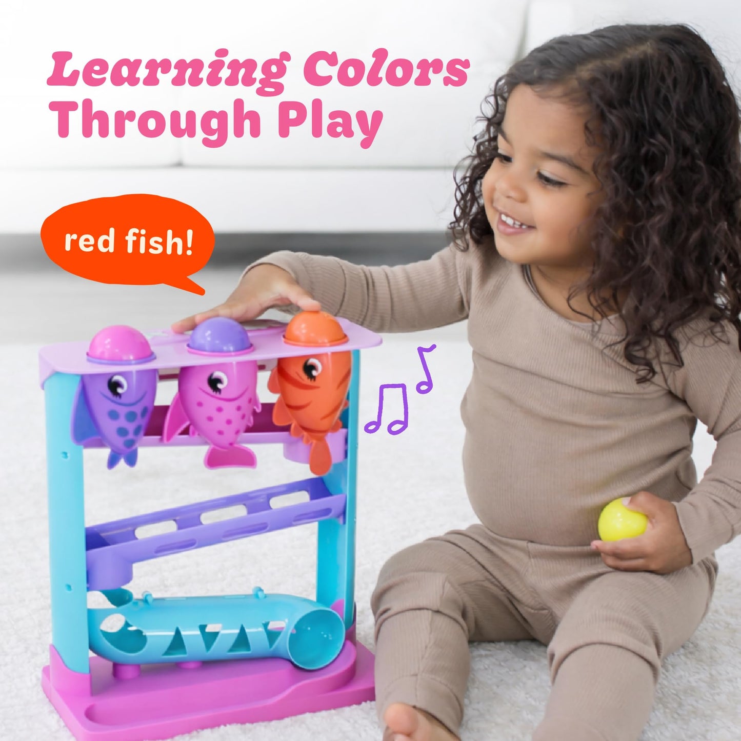 Move2Play, Feed The Fish | Interactive Baby & Toddler Toy | 1, 2+ Year Old Gift & Birthday Present | Boys & Girls Babies Ages 6, 7, 8, 9, 10, 12, 18, 24+ Months Old