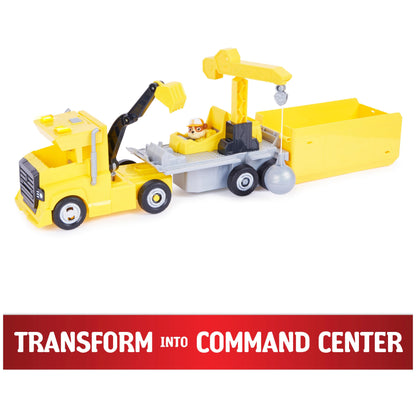 PAW Patrol, Rubble 2-in-1 Transforming X-Treme Truck with Excavator Toy, Crane Toy, Lights and Sounds, Action Figures, Kids’ Toys for Ages 3 and up