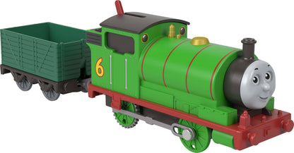 Thomas & Friends Motorized Toy Train, Classic Percy Battery-Powered Engine & Cargo Car, Storytelling Play for Preschoolers, JGF94