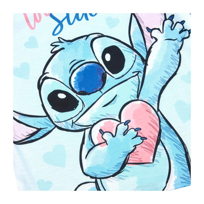 Disney Lilo and Stitch Girls Pyjamas Short PJs, Ages 5 to 15 Years Old, Official Merchandise (as8, age, 11_years, 12_years) Blue