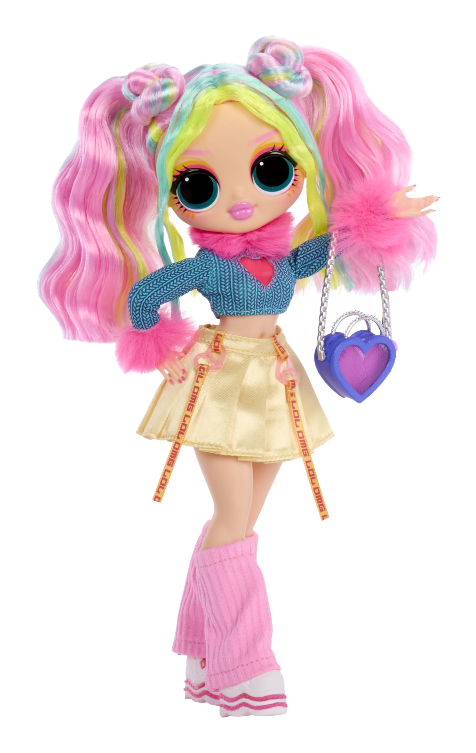 L.O.L. Surprise! OMG Doll Bubblegum D.J. showcasing stylish outfits and accessories in a vibrant, playful setting.