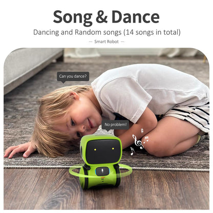 GILOBABY Interactive Smart Robot Toys, Intelligent Robot for Kids, Children Girls & Boys Robotic 3 Years Old Up, Voice Control & Touch Sense, Dance & Sing & Walk, Recorder & Speak Like You