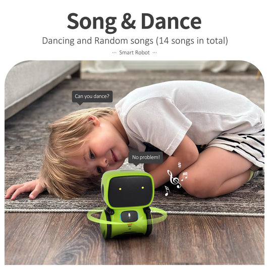 GILOBABY Interactive Smart Robot Toys, Intelligent Robot for Kids, Children Girls & Boys Robotic 3 Years Old Up, Voice Control & Touch Sense, Dance & Sing & Walk, Recorder & Speak Like You