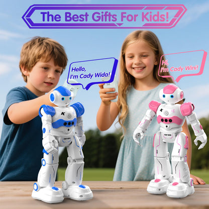 Pup Go Smart RC AI Robot Toy for Kids 3+, Early for Boys, Singing Dancing Interactive Talking Gesture Sensing Remote Control, STEM Educational Autistic (Blue)