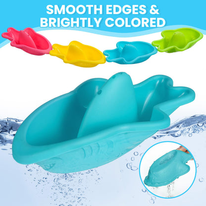 Baby Bath Toys for 1 2 3 4 Year Olds Toddler Kids - 10PCS Mould Free Water Play Swimming Pool Toys No Mould Watering Can Bath Boats Bath Cups Bath Jug Water Wheel for Children Boys Girls