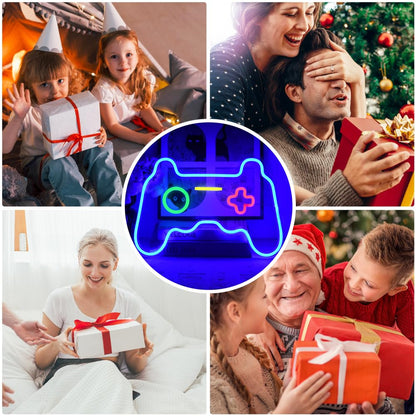 UExnkj-Y Game Neon Sign Game Controller neon light USB powered LED neon with switch, suitable for game room, club, party, nightclub, gift wall decoration