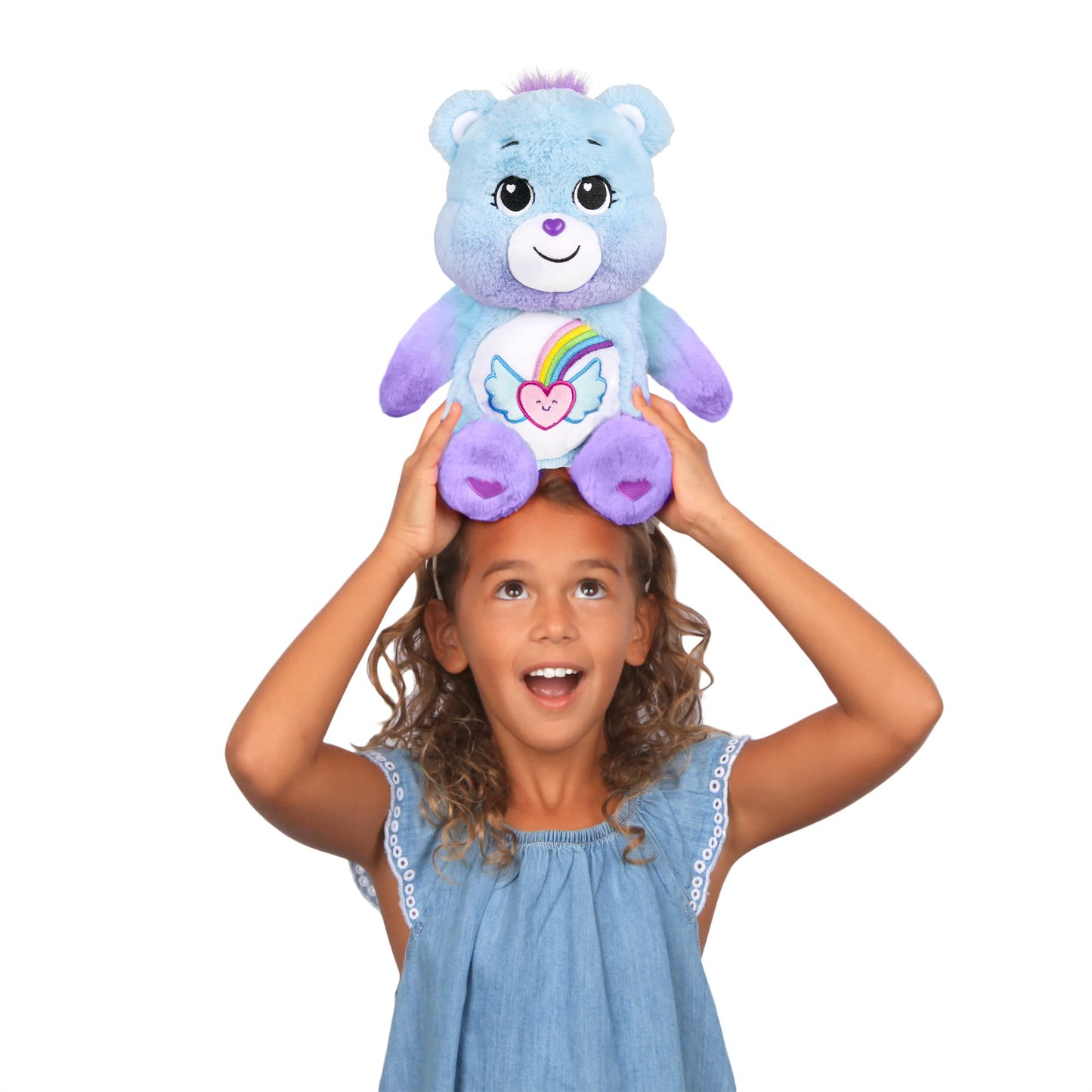 Care Bears Dream Bright Bear plush toy, 35cm, soft and cuddly collectible teddy for children, suitable for girls and boys aged 4+