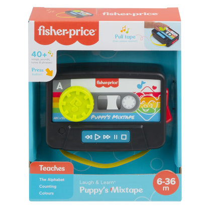 Fisher-Price Laugh & Learn Puppy’s Mixtape toy with colorful buttons and playful puppy design for early learning fun.