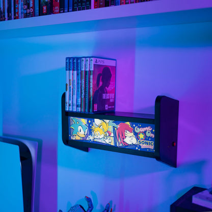 Grupo Erik USB Lamp & Shelf - Sonic The Hedgehog Gifts | Mini Arcade Machine Wall Shelf, Wall Light USB, Mood Light | Gamer Gifts, Gaming Setup Accessories, Sonic Gifts